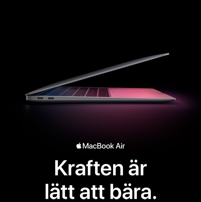 MacBook Air - Apples tunnaste och lättaste bärbara dator har fått superkrafter från Apples M1-chip MacBook Air med Apple M1-chippet
